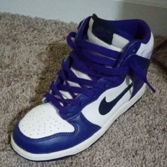 Nike Kids Purple and White Sneakers