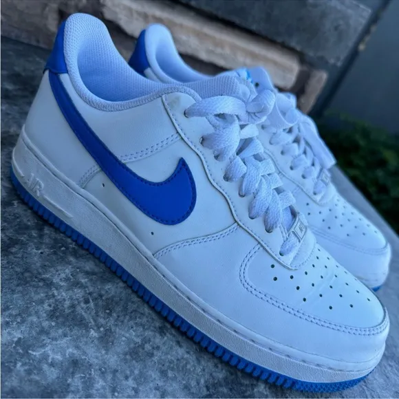 Nike Kids White and Blue Sneakers