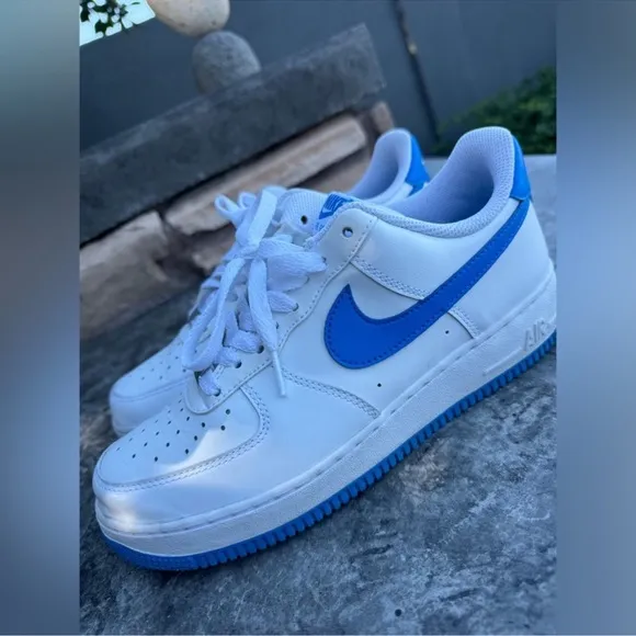 Nike Kids White and Blue Sneakers