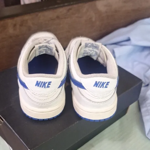 Nike Kids' White and Blue Sneakers