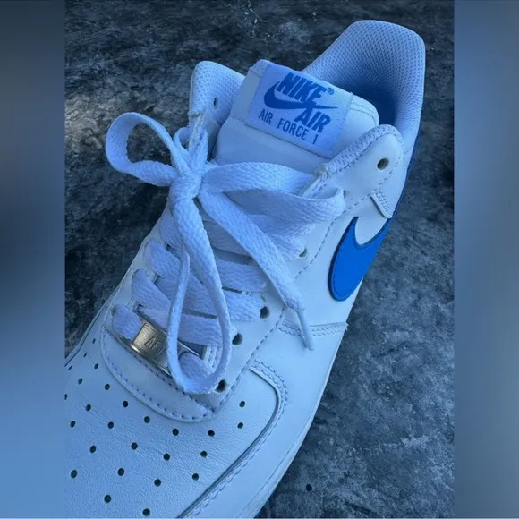 Nike Kids White and Blue Sneakers