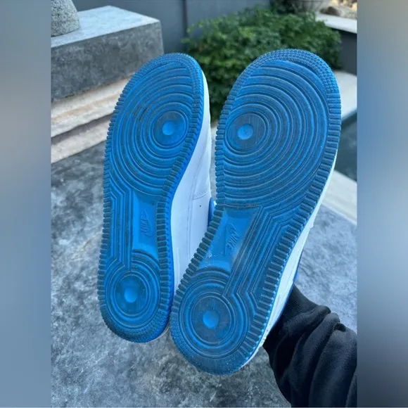 Nike Kids White and Blue Sneakers