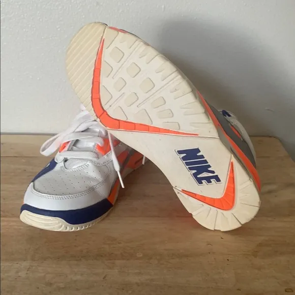 Nike Kids' White and Orange Sneakers