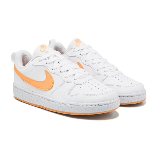 Nike Kids White and Orange Sneakers