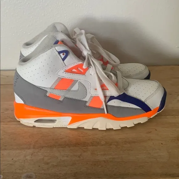 Nike Kids' White and Orange Sneakers