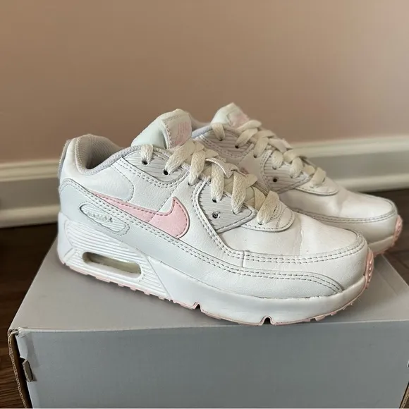 Nike Kids White and Pink Sneakers