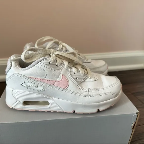 Nike Kids White and Pink Sneakers