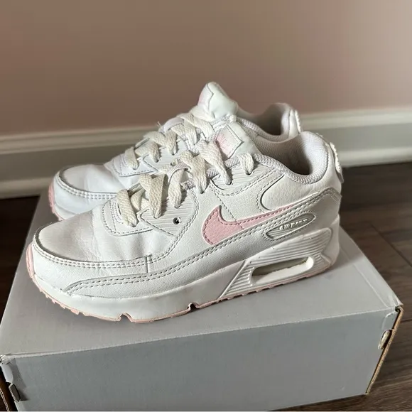 Nike Kids White and Pink Sneakers