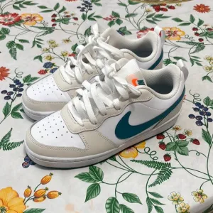 Nike Kids' White and Teal Sneakers