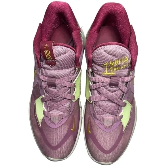 Nike Men’s Size 8.5 Orchid Kyrie Low 5 1 World 1 People Sneakers DJ6012-500