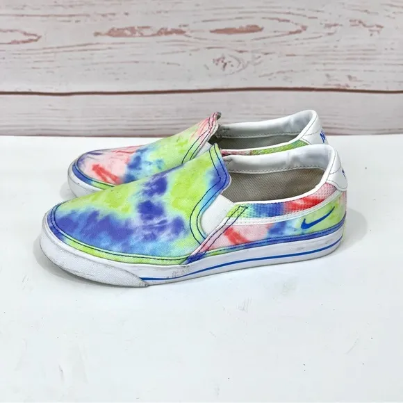 Nike Nike Court Legacy Print Boho Neon Tie Dye Slip On Loafer Chelsea Sneakers