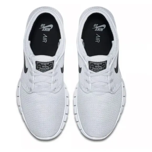 Nike SB Stefan Janoski Max Men's Size 10 White Black Style# 631303-100