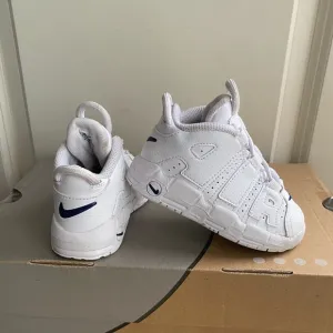 Nike Toddler Air Uptempo White/Midnight Blue Sneakers- SZ 6 C