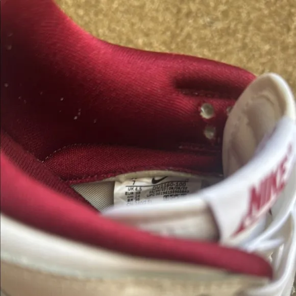 Nike womens White and Red dunks