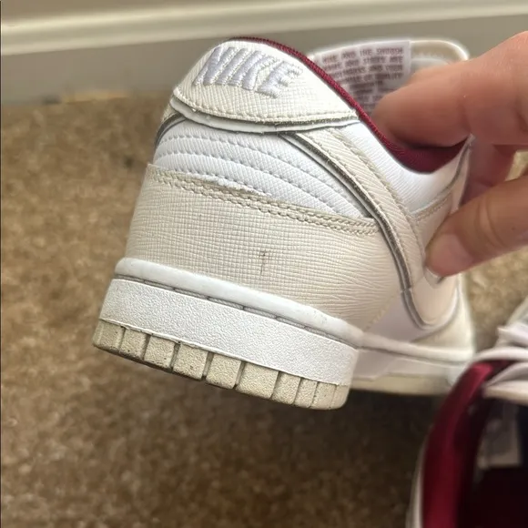 Nike womens White and Red dunks