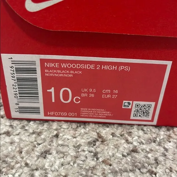 Nike Woodside Kids Black Sneakers