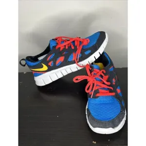 Nike Youth Free Run 2 GS Size 5Y Running Shoes Blue White DX1788- 001 Womens 6.5