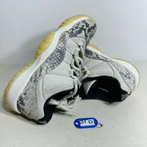 Nike Air Jordan 11 Retro Low GS Light Bone Snakeskin Grey CD6847-002 Size 5.5Y
