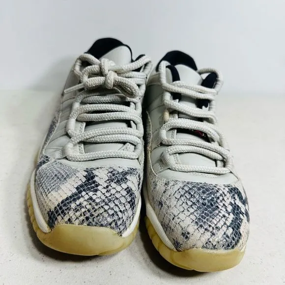 Nike Air Jordan 11 Retro Low GS Light Bone Snakeskin Grey CD6847-002 Size 5.5Y