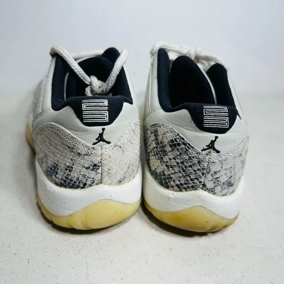 Nike Air Jordan 11 Retro Low GS Light Bone Snakeskin Grey CD6847-002 Size 5.5Y