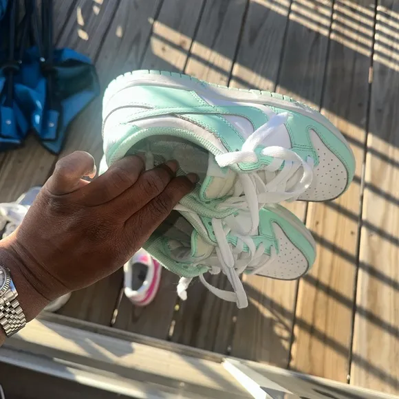Nine Dunks Kids Mint Green Sneakers
