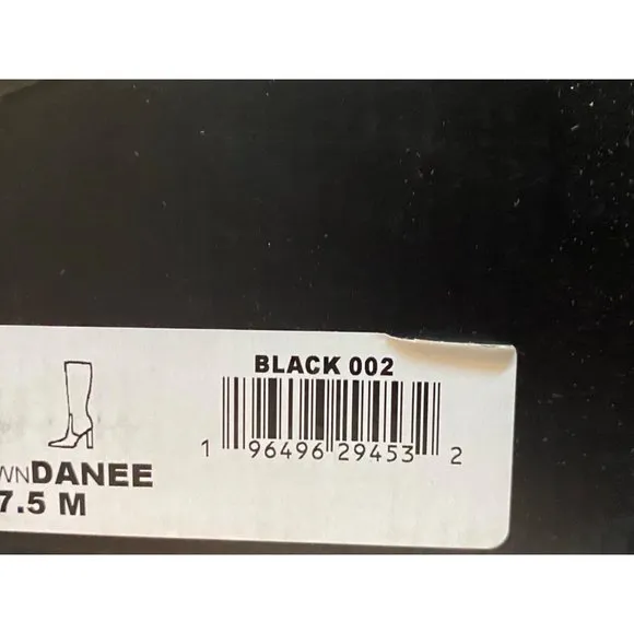 NINE WEST Danee Women’s Solid Pointed Toe Knee-High Boots Black Size 7.5M NWD