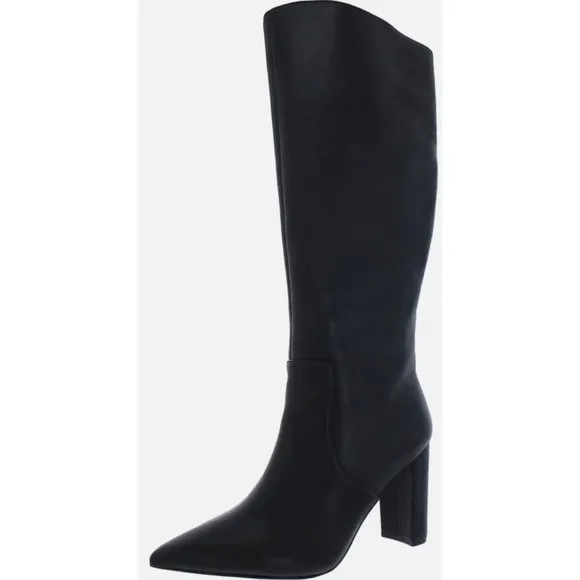 NINE WEST Danee Women’s Solid Pointed Toe Knee-High Boots Black Size 7.5M NWD