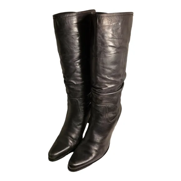 Nine West Junessao Leather Scruch Boot 9.5