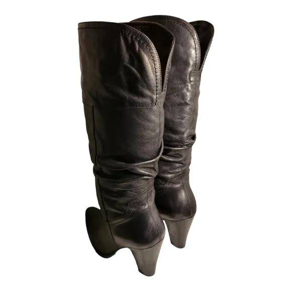 Nine West Junessao Leather Scruch Boot 9.5