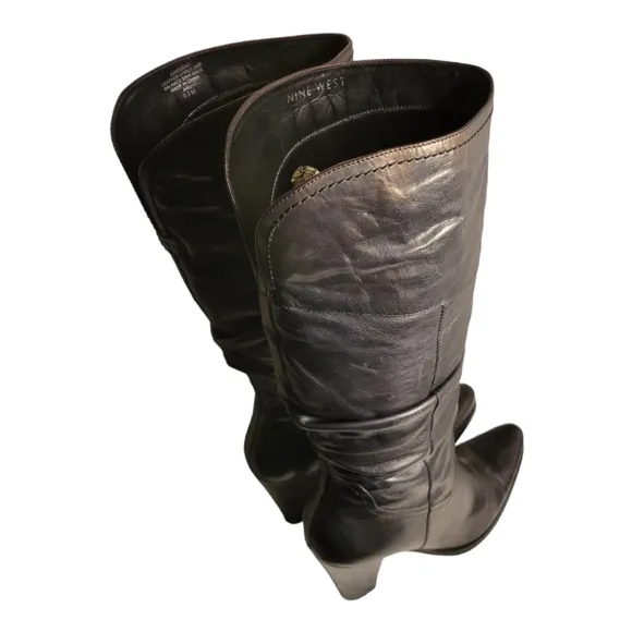 Nine West Junessao Leather Scruch Boot 9.5