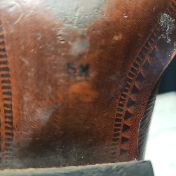 Nine West 'Romnee' Lizard Print Cowgirl Boots in Cognac - 3 Youth/ Women's 5