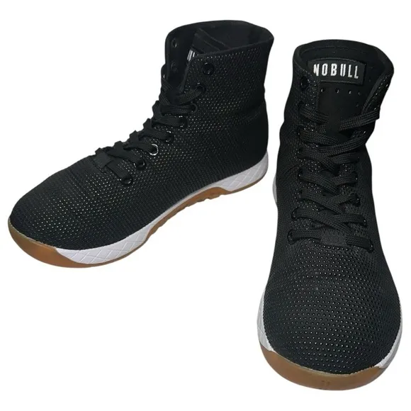 NOBULL Women’s Size 6.5 Black High Top Trainers Athletic Gym Workout Sneakers