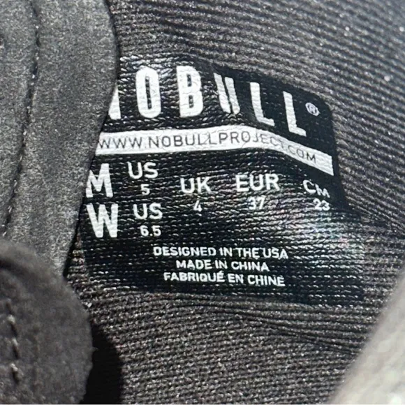 NOBULL Women’s Size 6.5 Black High Top Trainers Athletic Gym Workout Sneakers