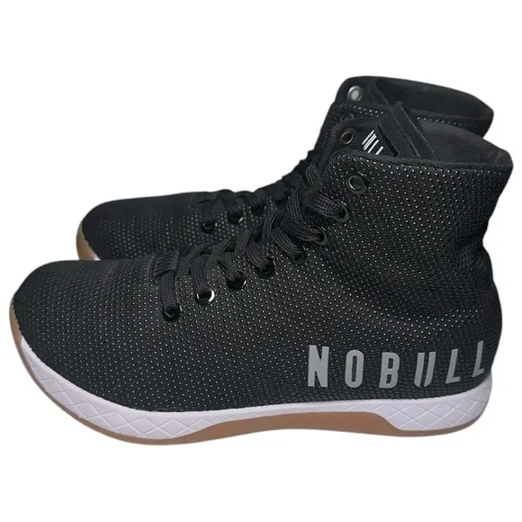 NOBULL Women’s Size 6.5 Black High Top Trainers Athletic Gym Workout Sneakers