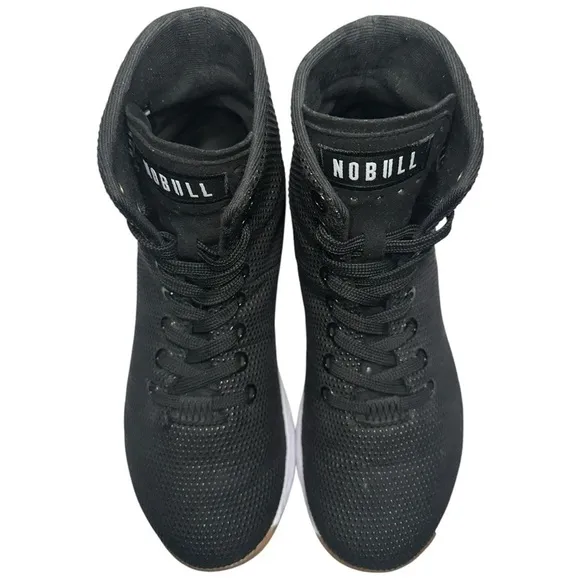 NOBULL Women’s Size 6.5 Black High Top Trainers Athletic Gym Workout Sneakers