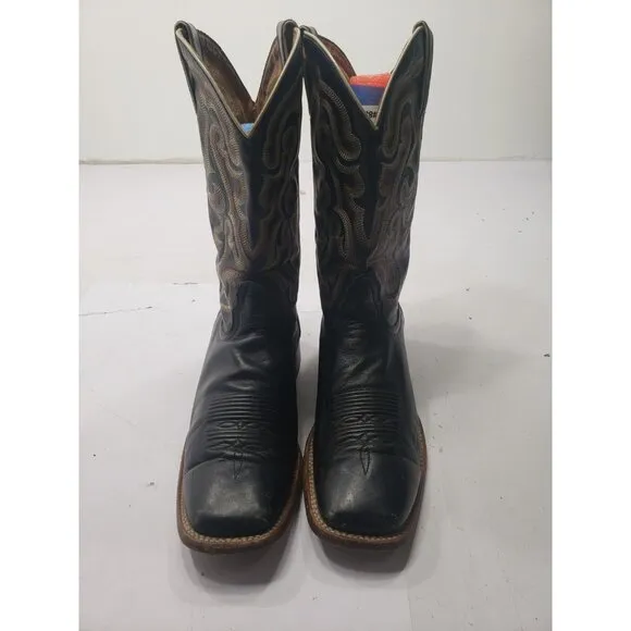 Nocona NB4030 Men’s Imperial Black Calf Western Square Toe Boots Size 9 1/2D
