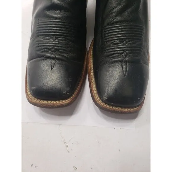Nocona NB4030 Men’s Imperial Black Calf Western Square Toe Boots Size 9 1/2D