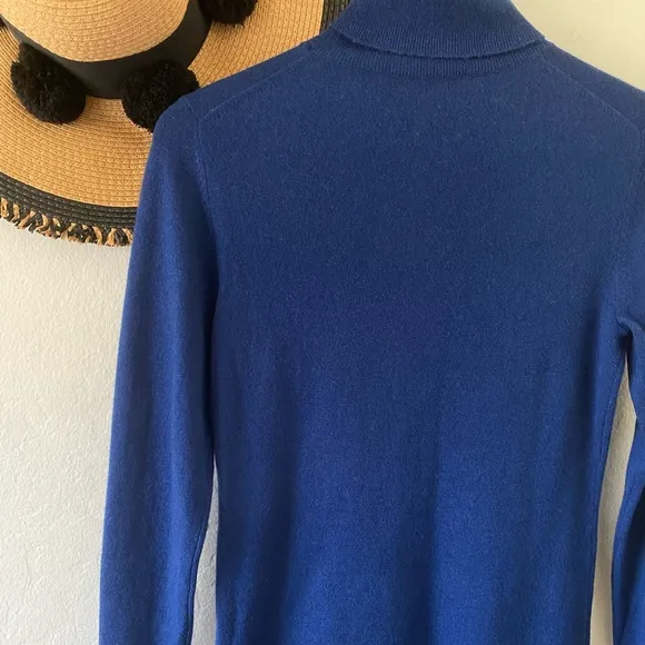 Nordstrom Collection Cobalt Blue Turtleneck Cashmere Sweater XS
