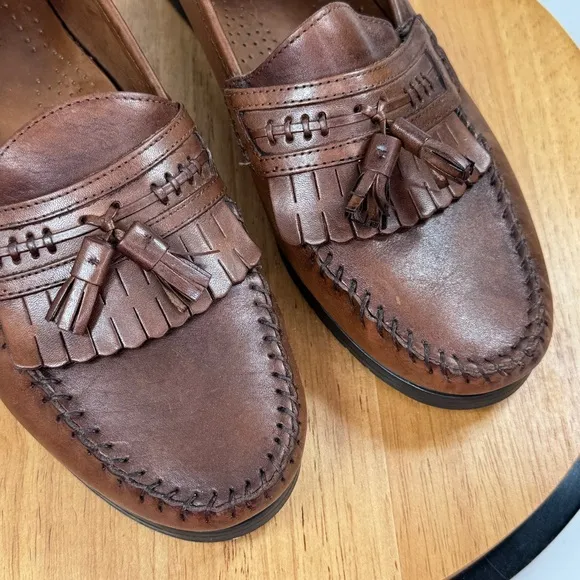 Nunn Bush Leather Tassel Loafers Shoes Slip On Brown 10.5