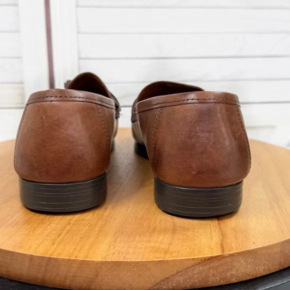 Nunn Bush Leather Tassel Loafers Shoes Slip On Brown 10.5