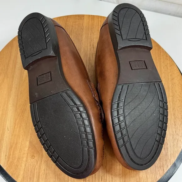 Nunn Bush Leather Tassel Loafers Shoes Slip On Brown 10.5