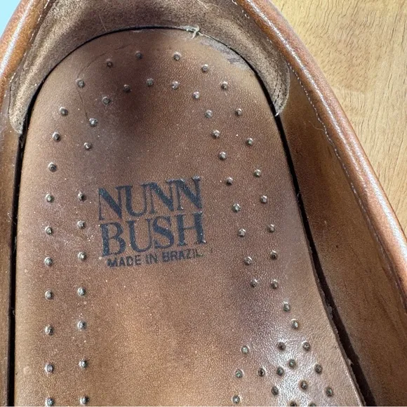 Nunn Bush Leather Tassel Loafers Shoes Slip On Brown 10.5