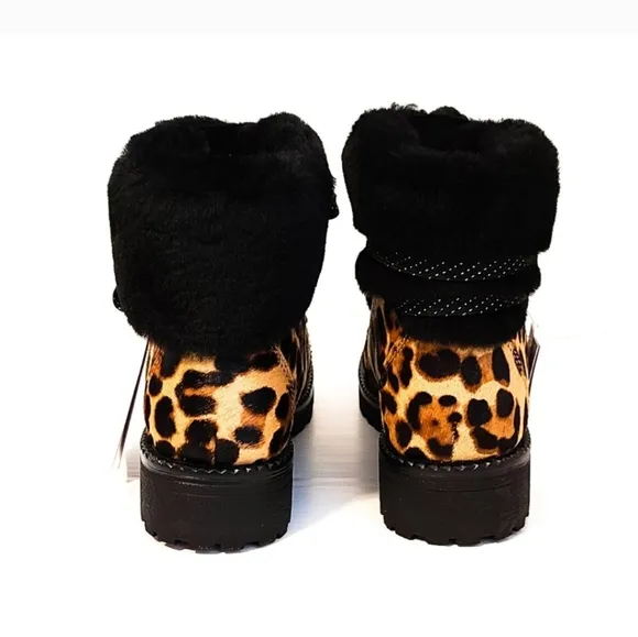 NWB J. Crew NORDIC Leopard CALF Hair HIKER Boots