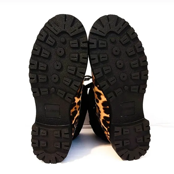 NWB J. Crew NORDIC Leopard CALF Hair HIKER Boots