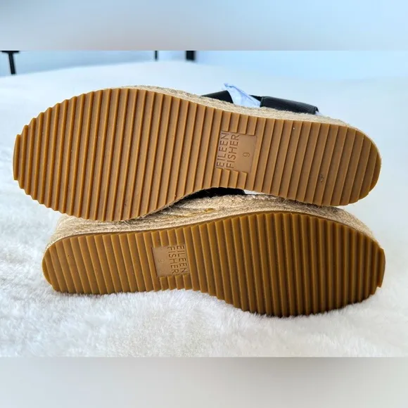 NWOB Eileen Fisher Willow Wedge Espadrille, Size 9
