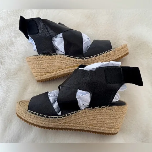 NWOB Eileen Fisher Willow Wedge Espadrille, Size 9