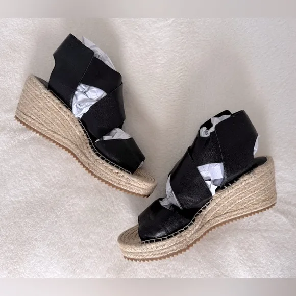 NWOB Eileen Fisher Willow Wedge Espadrille, Size 9