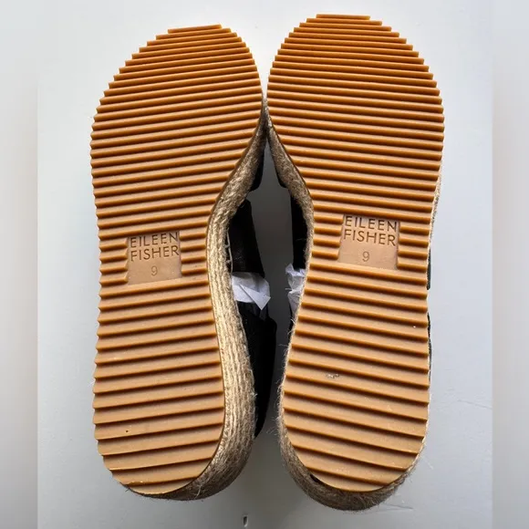 NWOB Eileen Fisher Willow Wedge Espadrille, Size 9