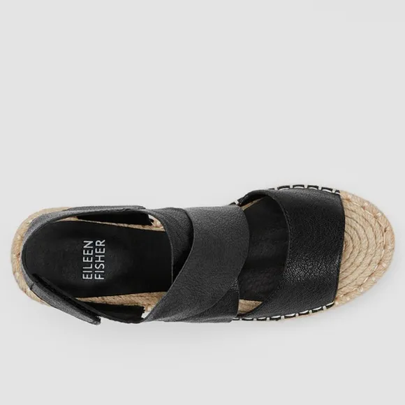 NWOB Eileen Fisher Willow Wedge Espadrille, Size 9