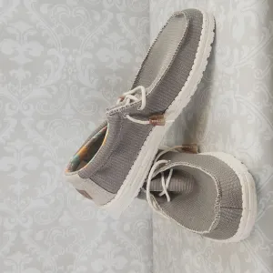 NWOB 'HEY DUDE' Wally Eco Sox Desert Brown Sz 11 Linen Men's Slip- On Loafer